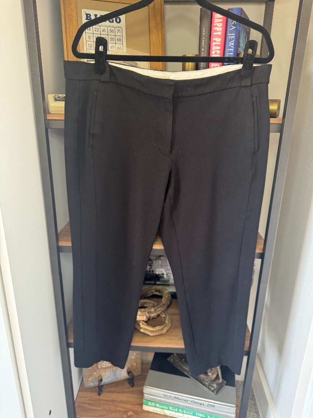 Loft Black Crop Ponte Dress Pants - Size 12